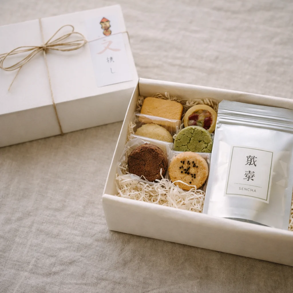 季節の贈りもの 椿 — 煎茶と焼菓子の詰め合わせギフト